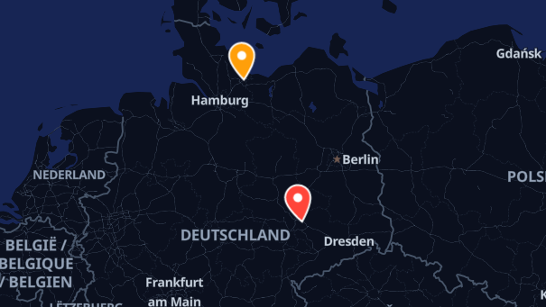 Map of company locations
