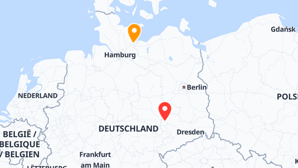 Map of company locations