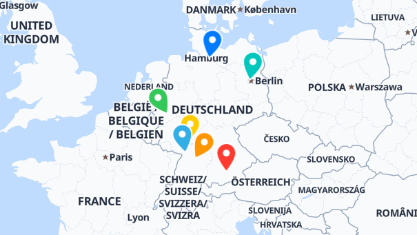 Map of company locations