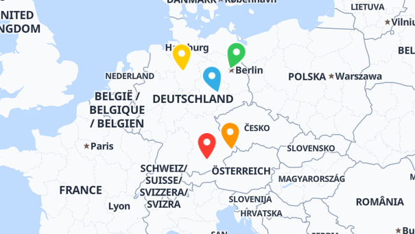 Map of company locations