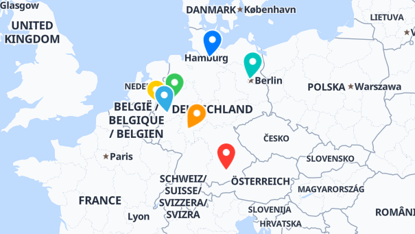 Map of company locations