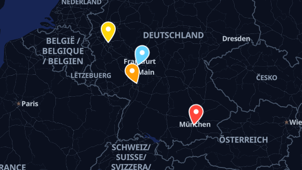 Map of company locations