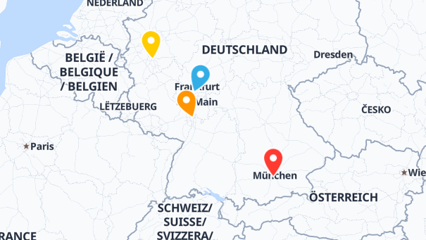 Map of company locations