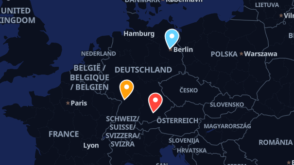 Map of company locations