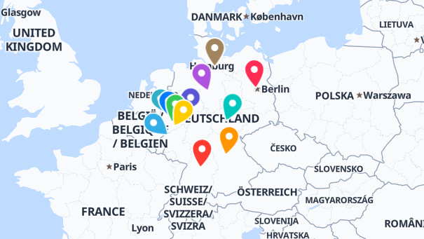 Map of company locations