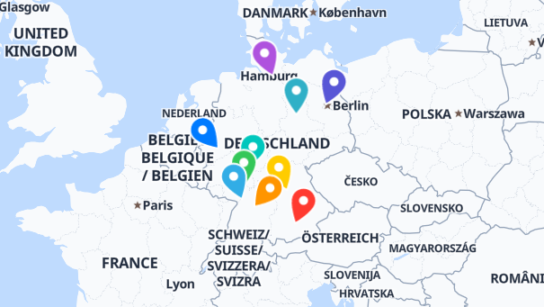 Map of company locations