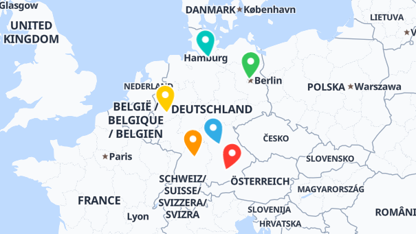 Map of company locations
