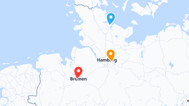 Map of company locations