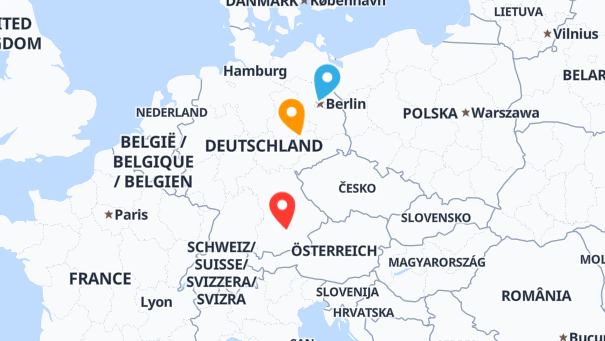 Map of company locations