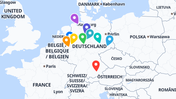 Map of company locations