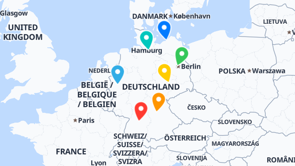 Map of company locations