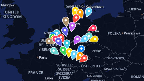 Map of company locations