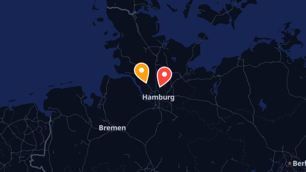 Map of company locations