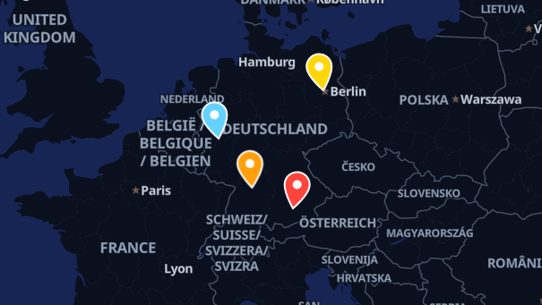 Map of company locations