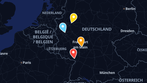 Map of company locations