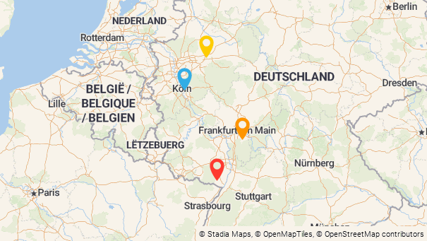 Map of company locations