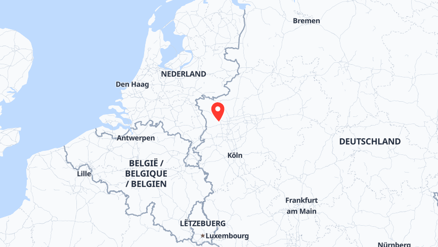 Map of the job locations