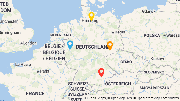 Map of company locations