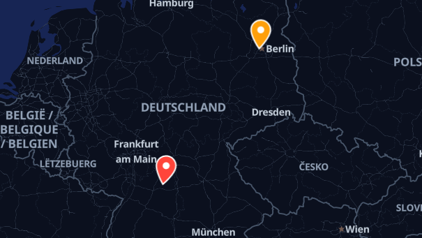 Map of company locations