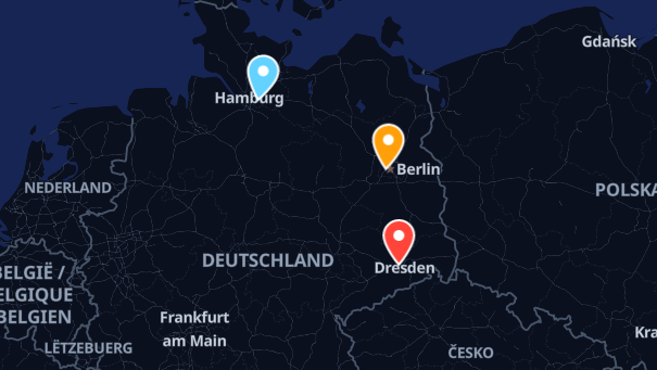 Map of company locations