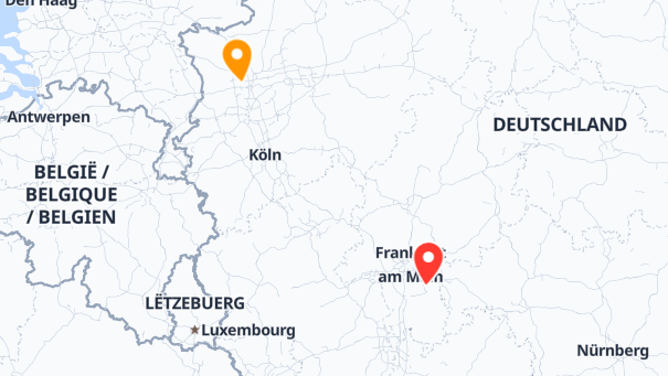 Map of company locations