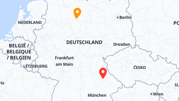 Map of company locations