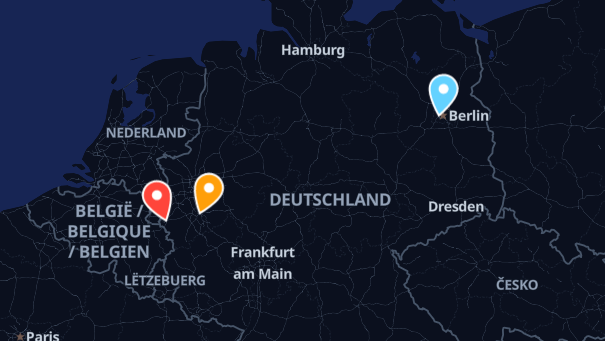 Map of company locations