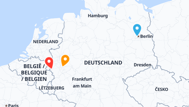 Map of company locations