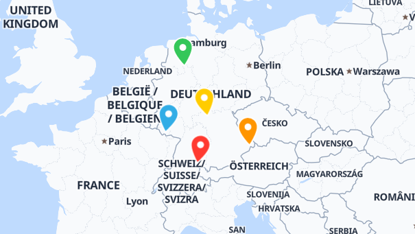 Map of company locations