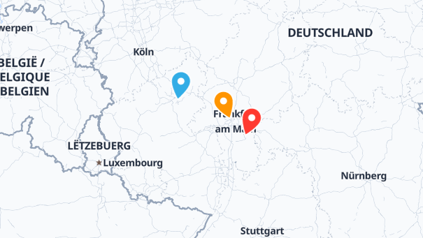 Map of company locations