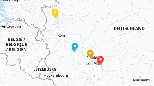 Map of company locations