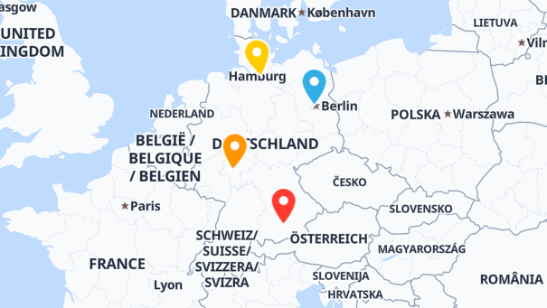 Map of company locations