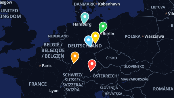 Map of company locations