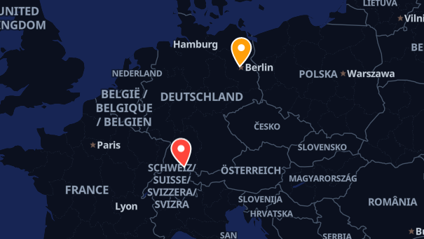 Map of company locations
