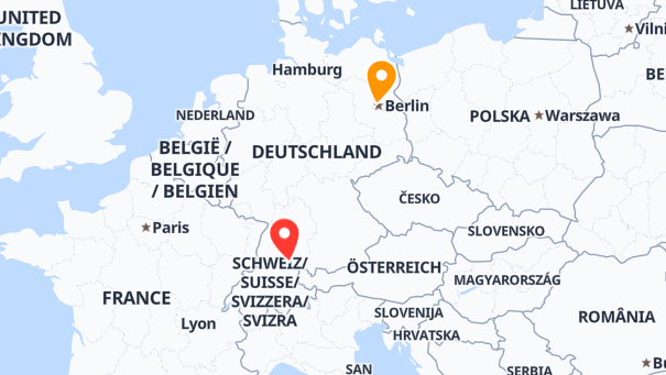 Map of company locations