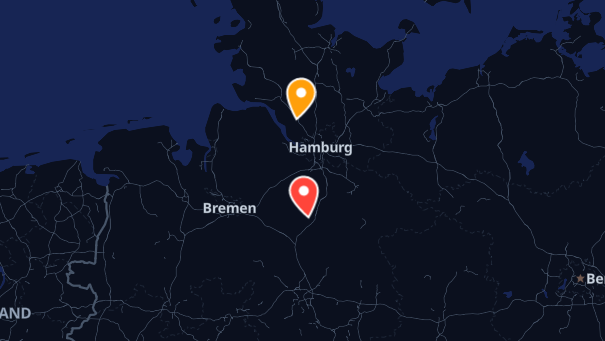 Map of company locations