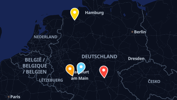 Map of company locations