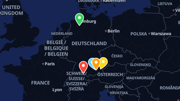 Map of company locations