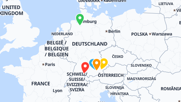 Map of company locations