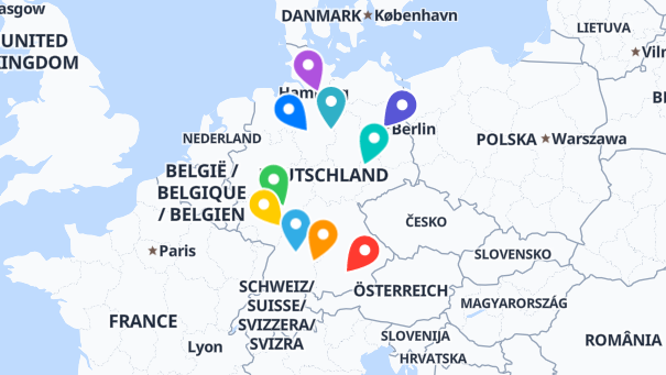 Map of company locations