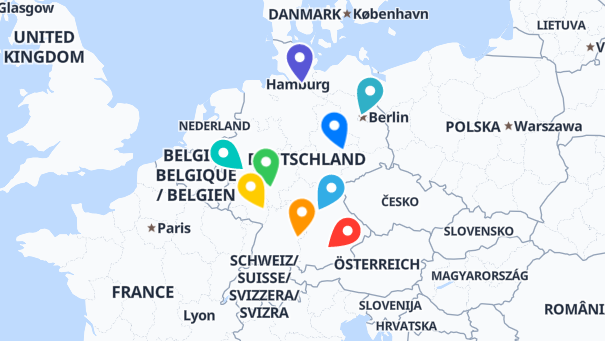 Map of company locations