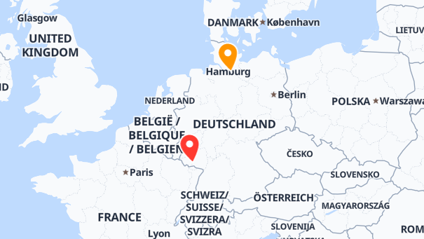 Map of company locations