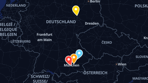 Map of company locations