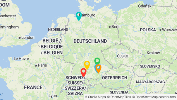 Map of company locations
