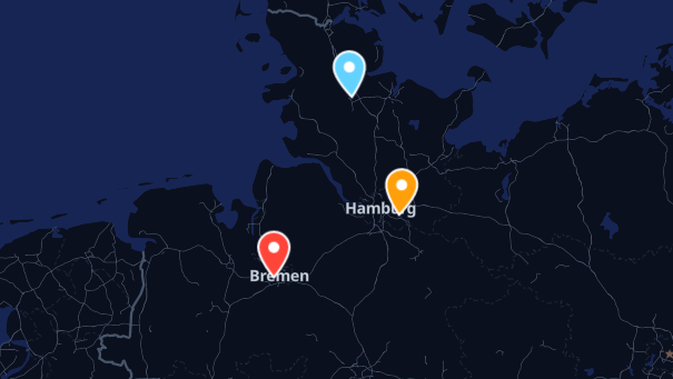 Map of company locations