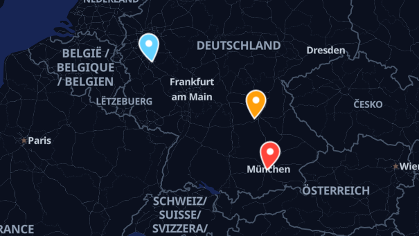 Map of company locations