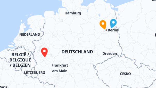 Map of company locations