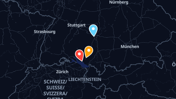 Map of company locations