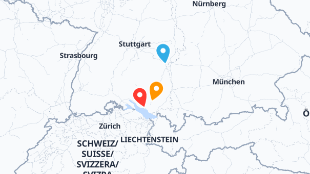 Map of company locations