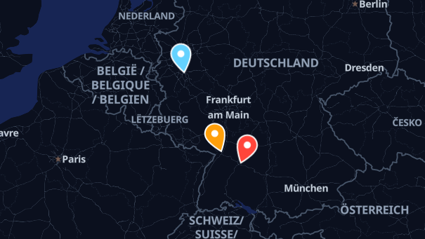 Map of company locations
